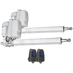Kit Duplo Motor Portão Eletrônico Pivotante Max Alumínio Flash- Peccinin - Para 2 Folhas de até 3,5m - 220 Volts