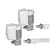 Kit Duplo Motor Portão Eletrônico Pivotante Max Alumínio Flash- Peccinin - Para 2 Folhas de até 3,5m - 220 Volts